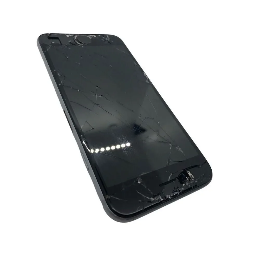 Apple iPhone S Model A1633 Locked, No Sim, Cracked Screen, Powers On